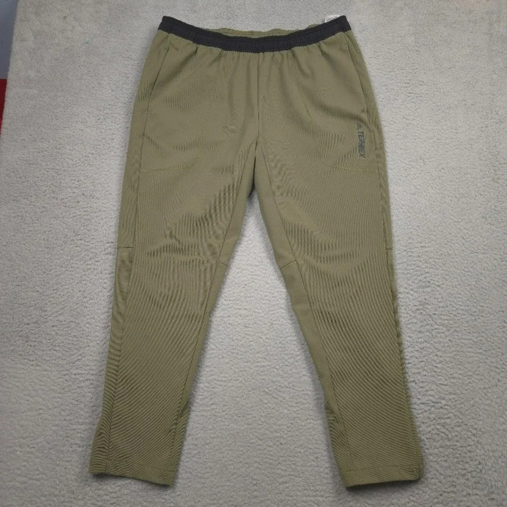 Adidas Terrex Multi Primegreen Pants Mens Large Olive Hiking Jogger 36x30